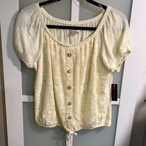 NWT cream crop top